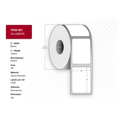 High-Quality Capture Label 50x25 Core 40 - Model CA-LB3076 for Precision Marking